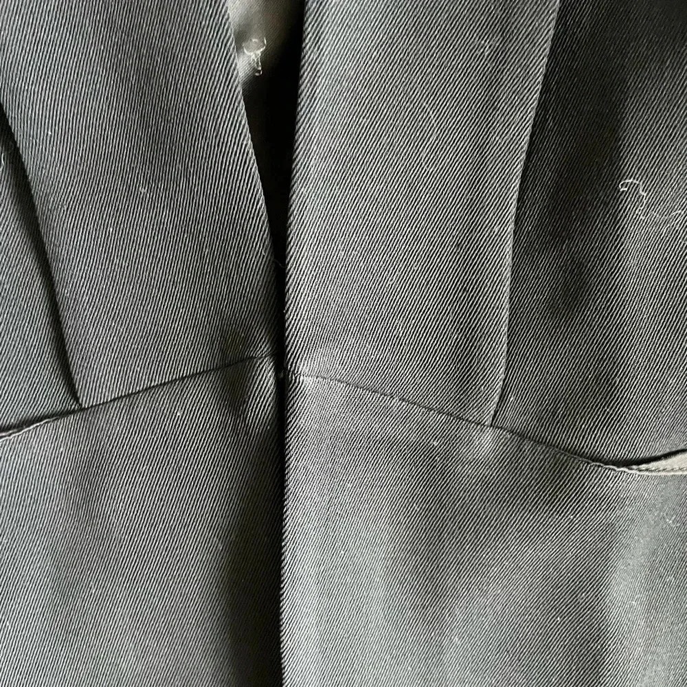 Theory black wool blend collarless Medora Hydric blazer - Picture 8 of 11
